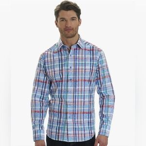 Robert Graham Multicolor Plaid Button Down Shirt 2XL